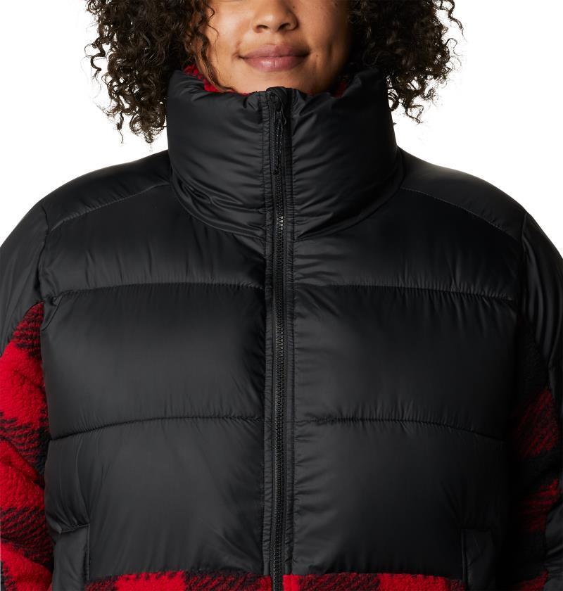 Leadbetter Point Sherpa Hybrid - Plus - Womens - Black / Red Buffalo Plaid Print 5