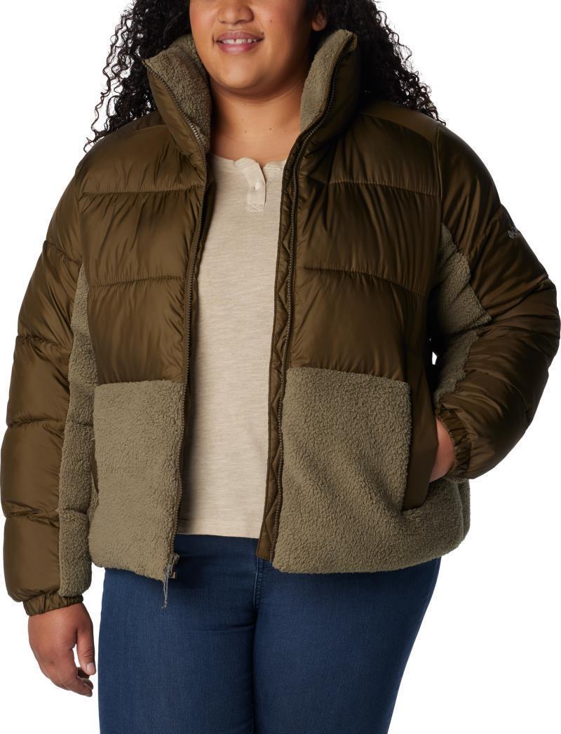 Leadbetter Point Sherpa Hybrid - Plus - Womens - Olive Green / Stone Green 3