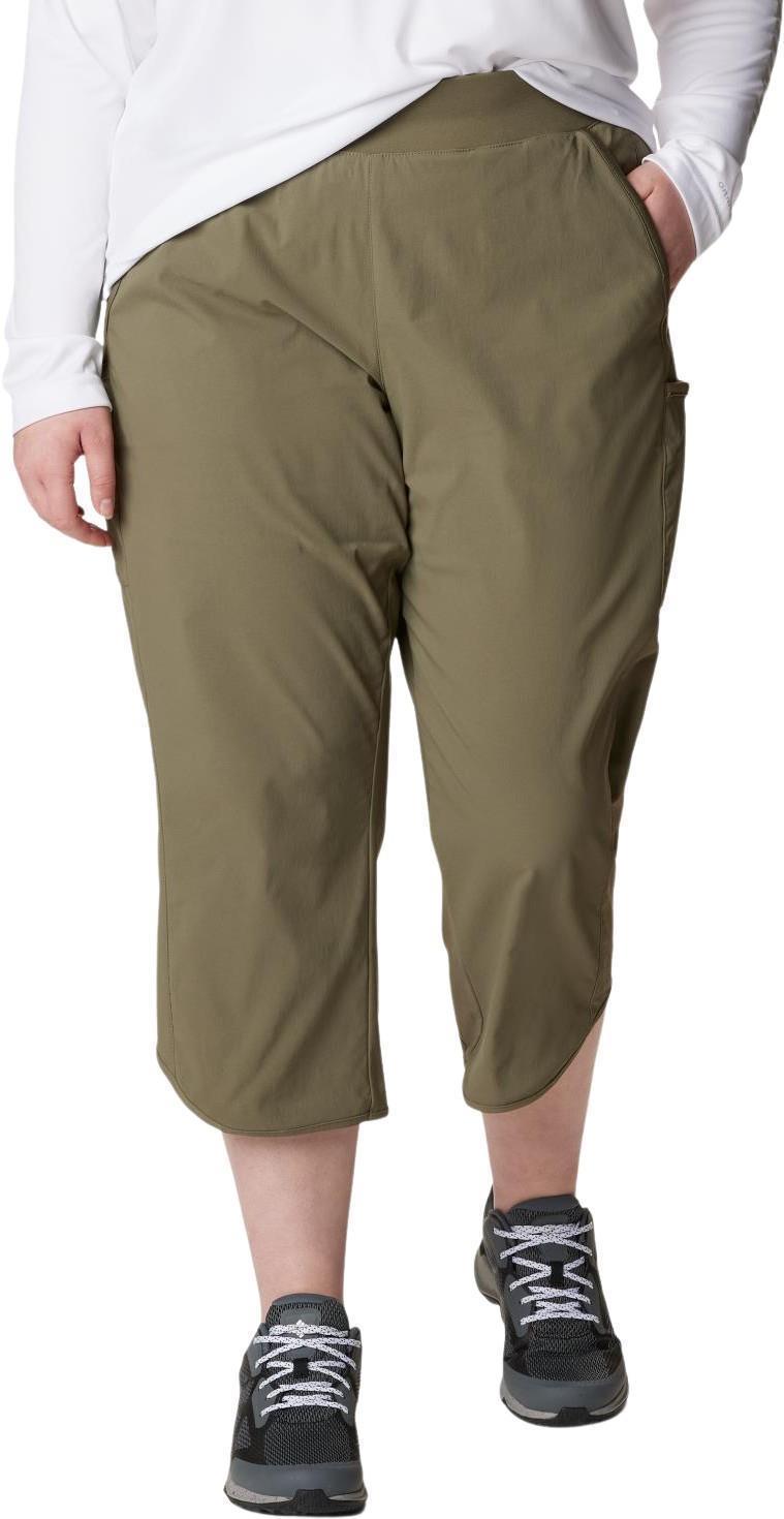 Leslie Falls Capris, Extended - Womens - Stone Green 1