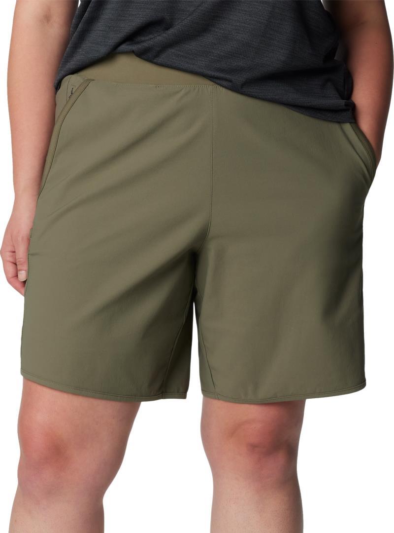 Leslie Falls Long Shorts, 9" Inseam, Extended - Womens - Stone Green 1