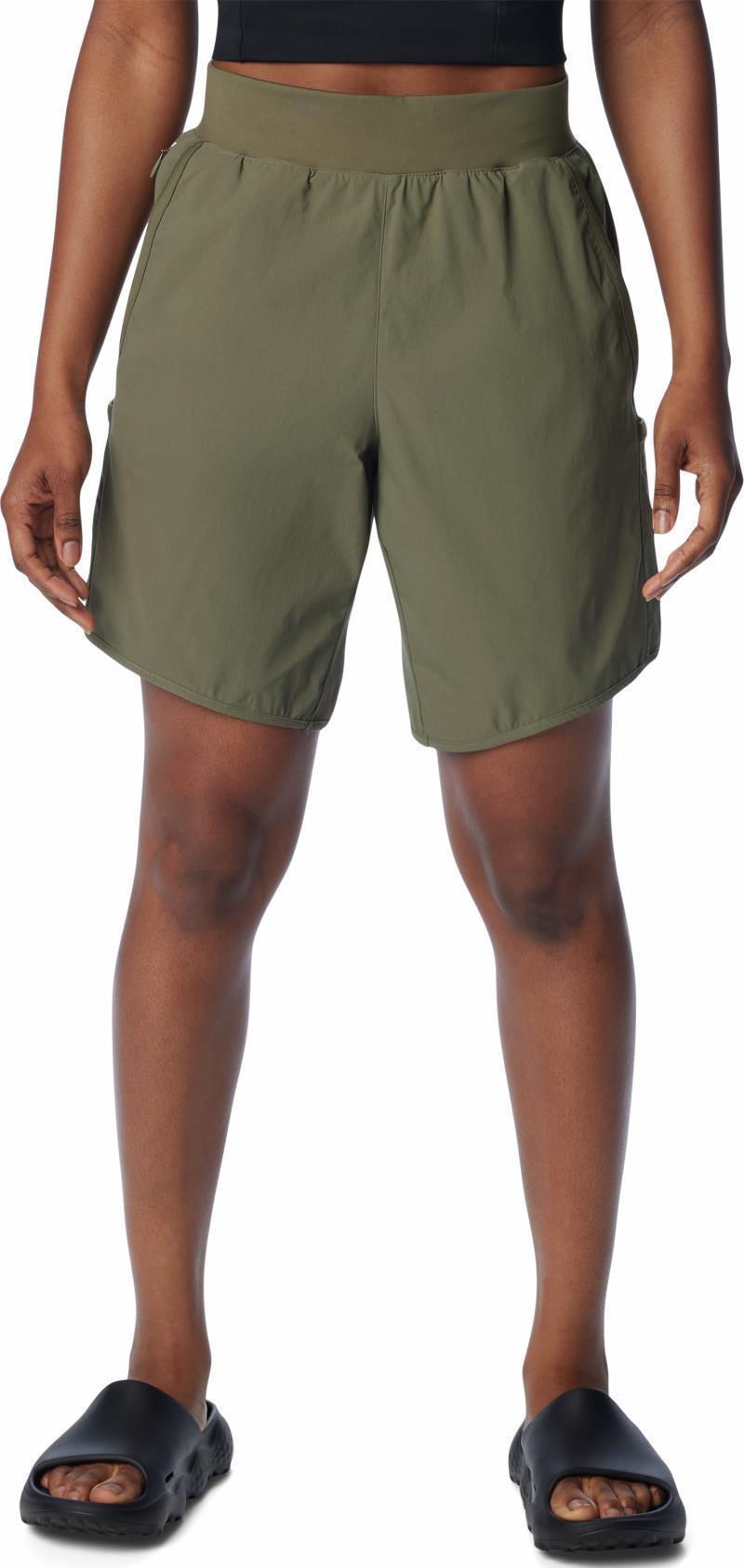 Leslie Falls Long Shorts, 9" Inseam - Womens - Stone Green 1