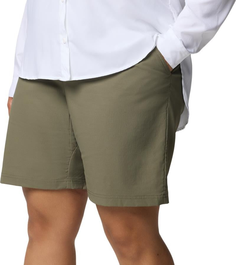 Leslie Falls Long Shorts II, 9" Inseam, Extended - Womens - stone green 1