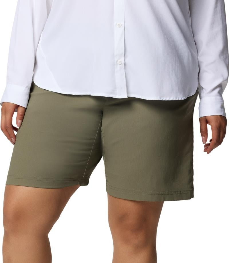 Leslie Falls Long Shorts II, 9" Inseam, Extended - Womens - stone green 1