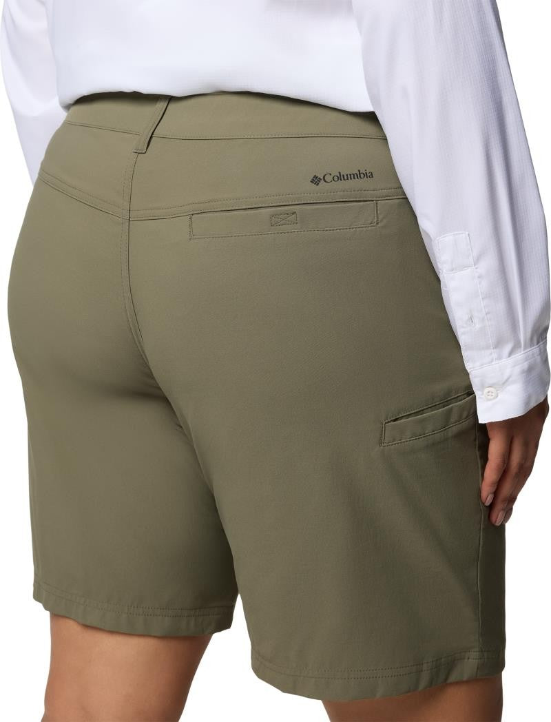 Leslie Falls Long Shorts II, 9" Inseam, Extended - Womens - stone green 1