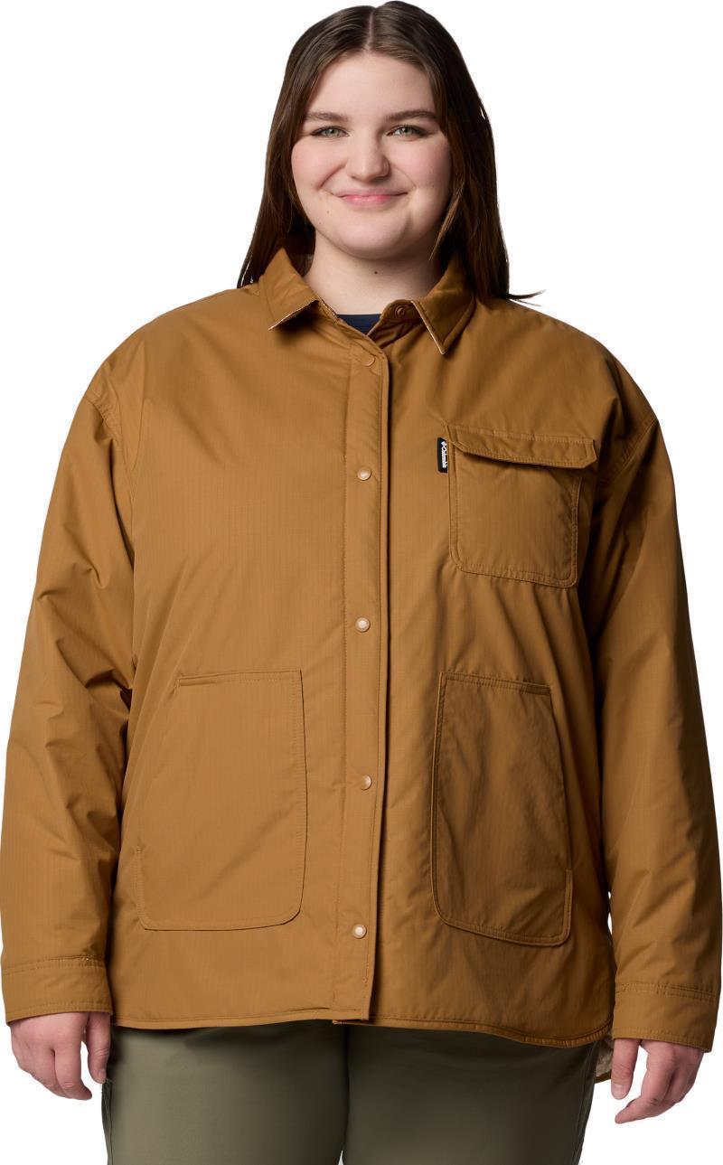 Longhorn Ridge Reversible Shirt Jacket, Extended - Womens - Camel Brown 1