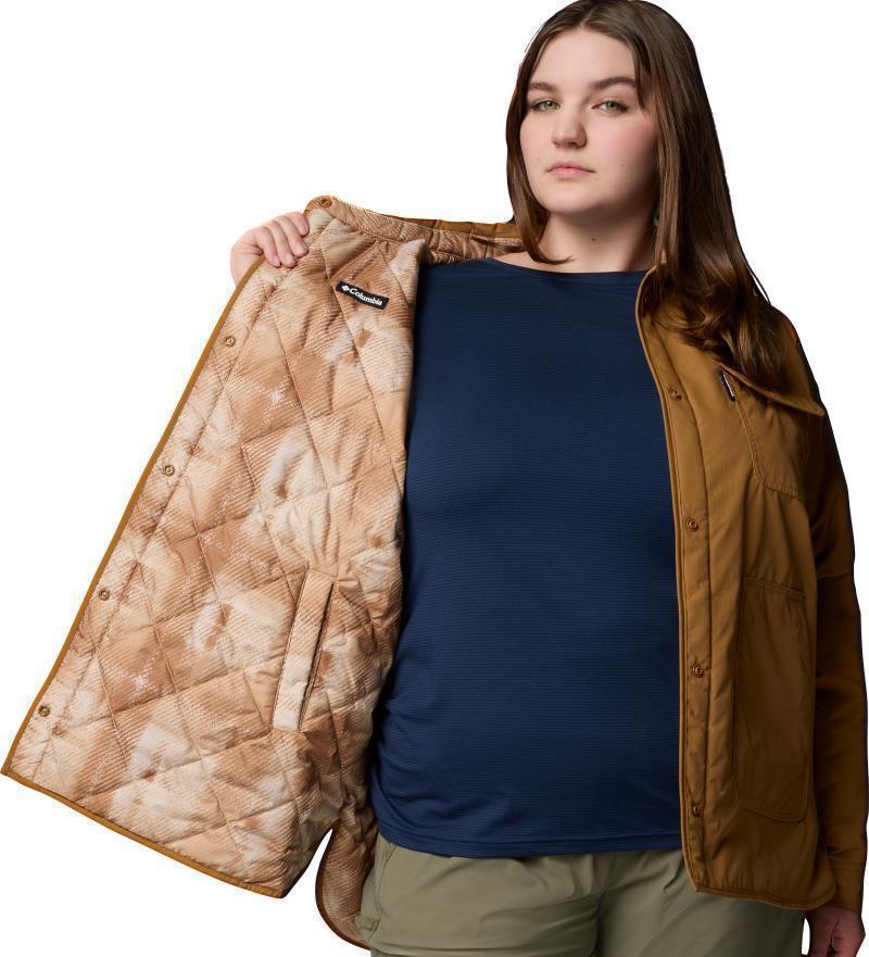 Longhorn Ridge Reversible Shirt Jacket, Extended - Womens - Camel Brown 4