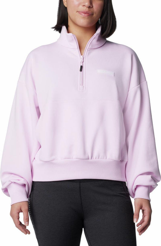 Marble Canyon French Terry Quarter Zip - Womens - Pink Dawn 1