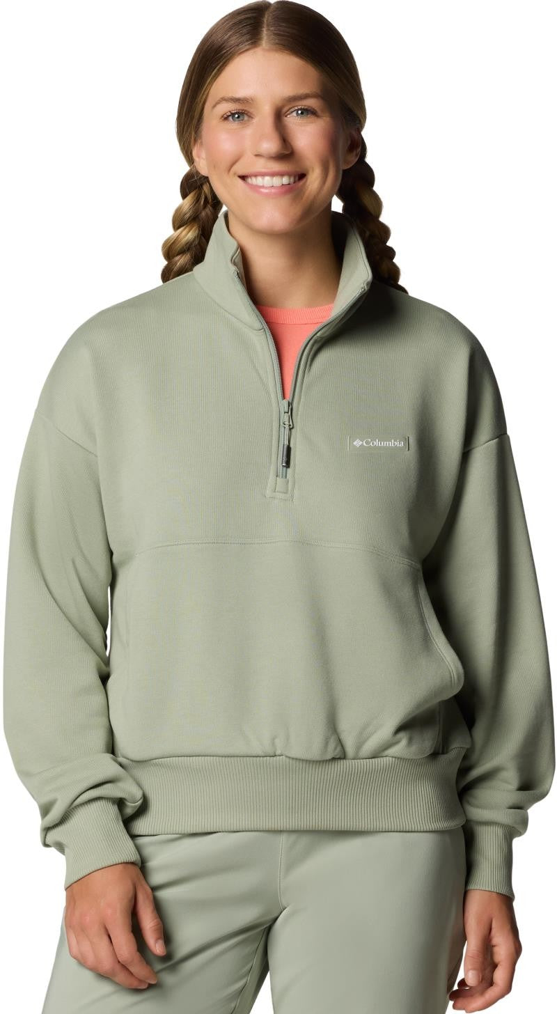 Marble Canyon French Terry Quarter Zip - Womens - safari 1