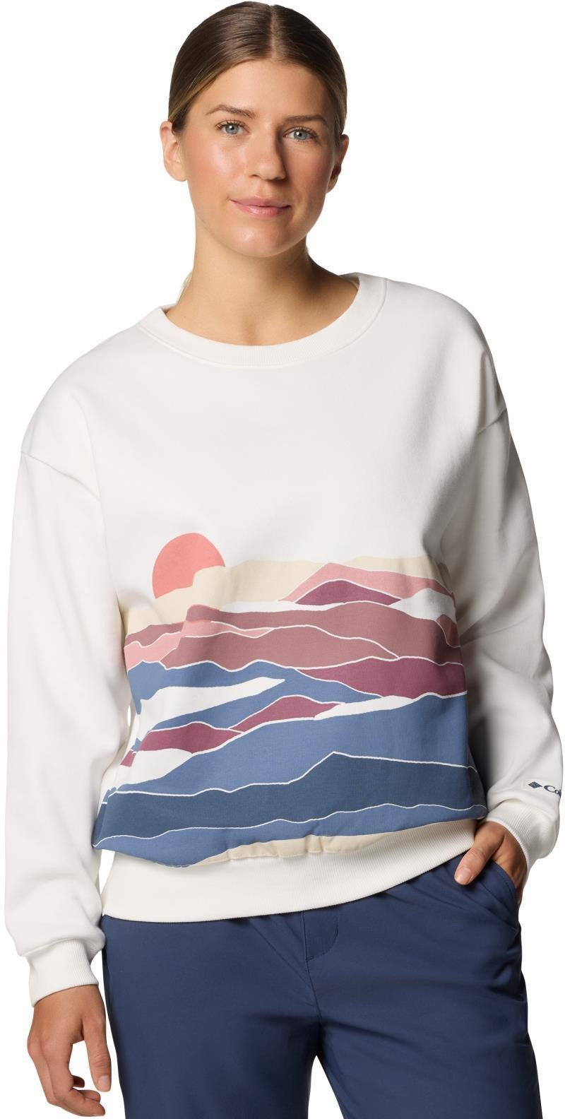Meridian Creek Crew - Womens - sea salt / foggy hillscape 1