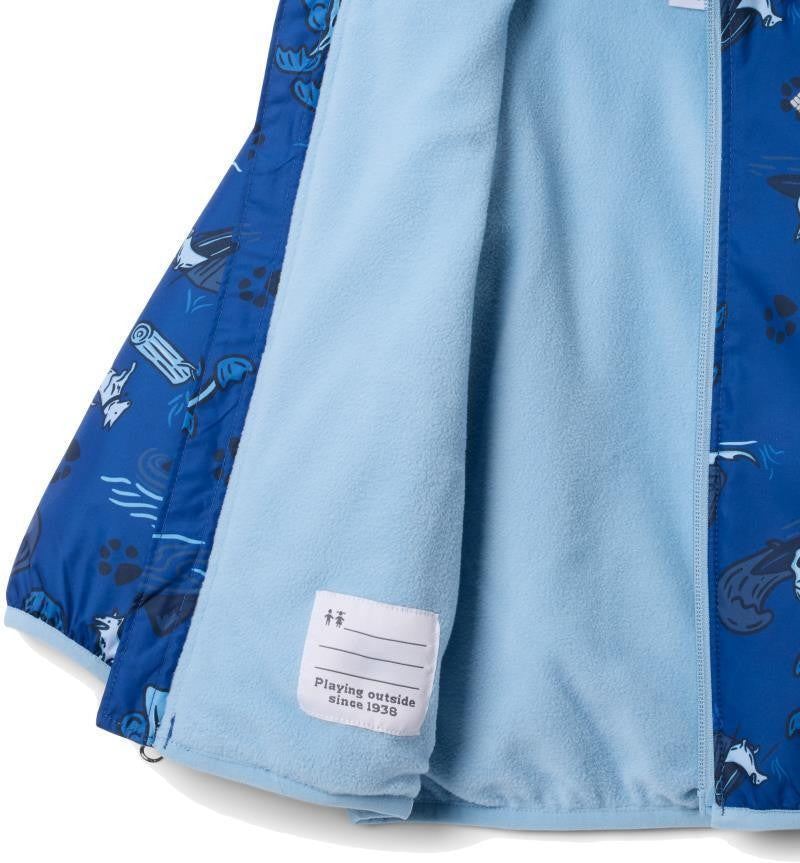 Mini Pixel Grabber III Wind Jacket - Toddler - mountain blue trail tails 1