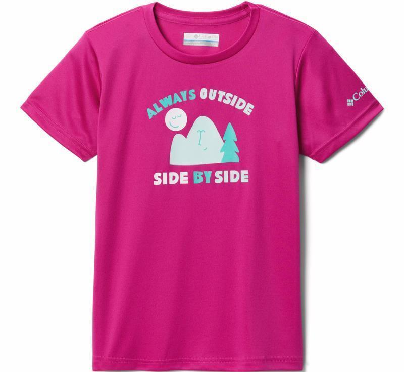 Mirror Creek SS Graphic Shirt - Youth Girls - wild fuchsia sunnysides 1