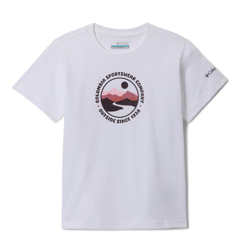Mission Lake II SS Graphic Shirt - Youth Girls - white / bubbly scoped view 1