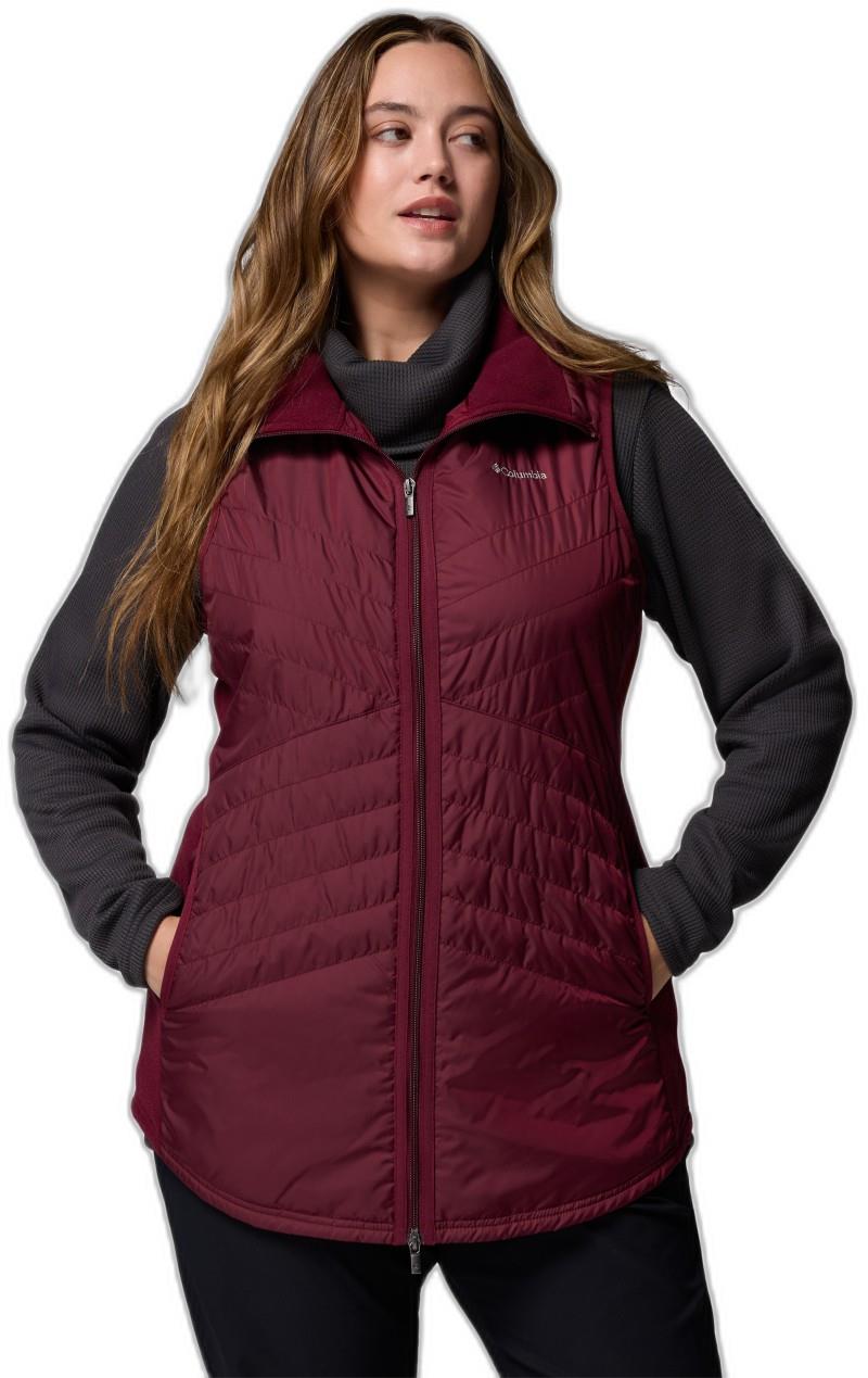 Mix It Around Long Vest II, Extended - Womens - rich wine 1