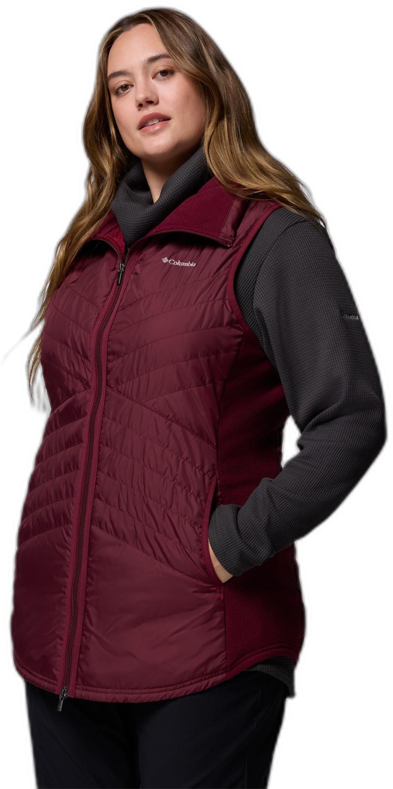 Mix It Around Long Vest II, Extended - Womens - rich wine 1