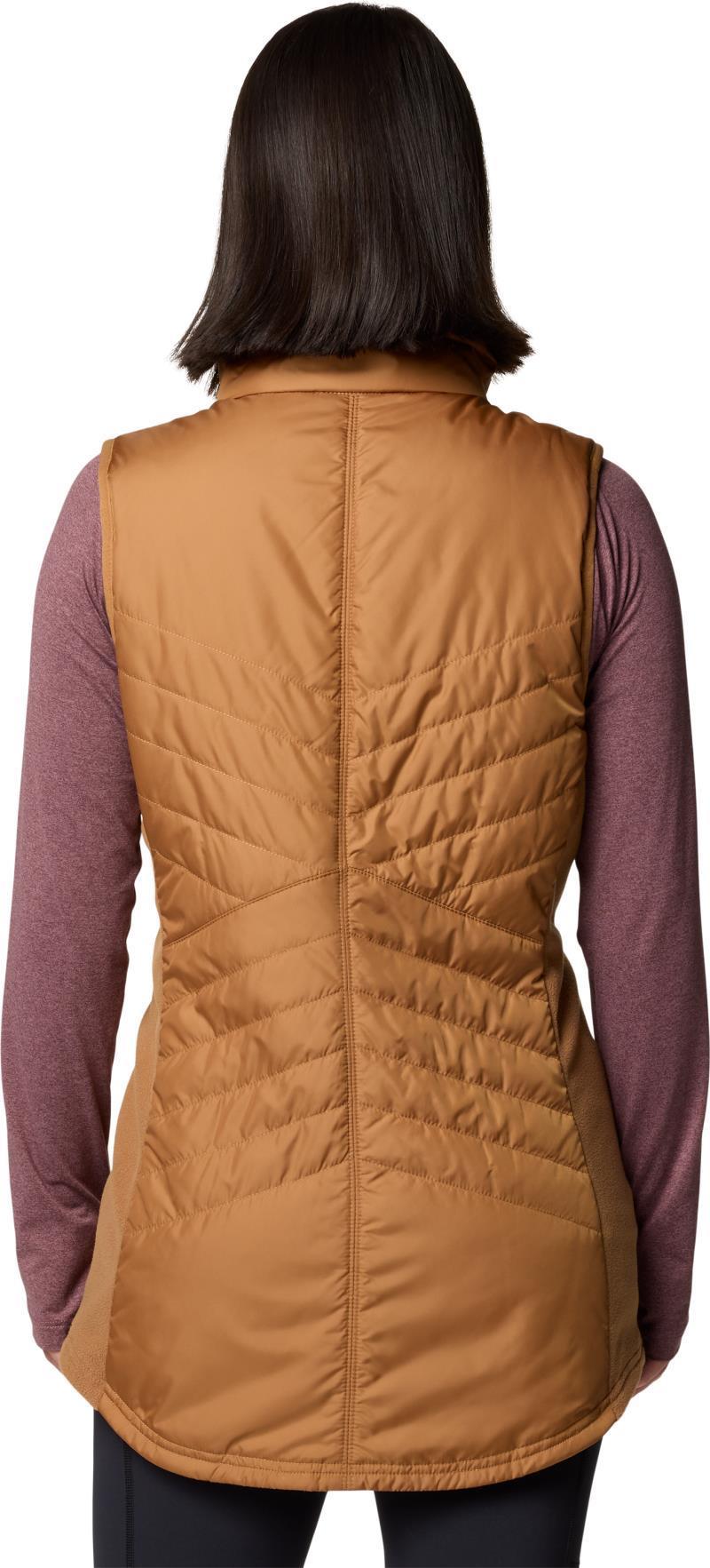 Mix It Around Long Vest II - Womens - Camel Brown 3