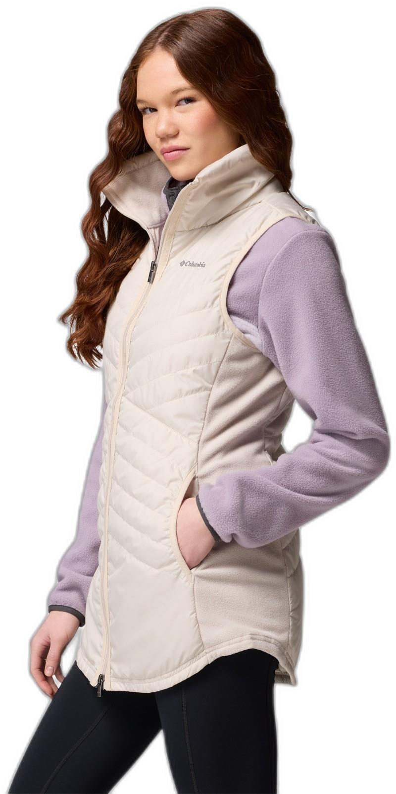 Mix It Around Long Vest II - Womens - dark stone 1