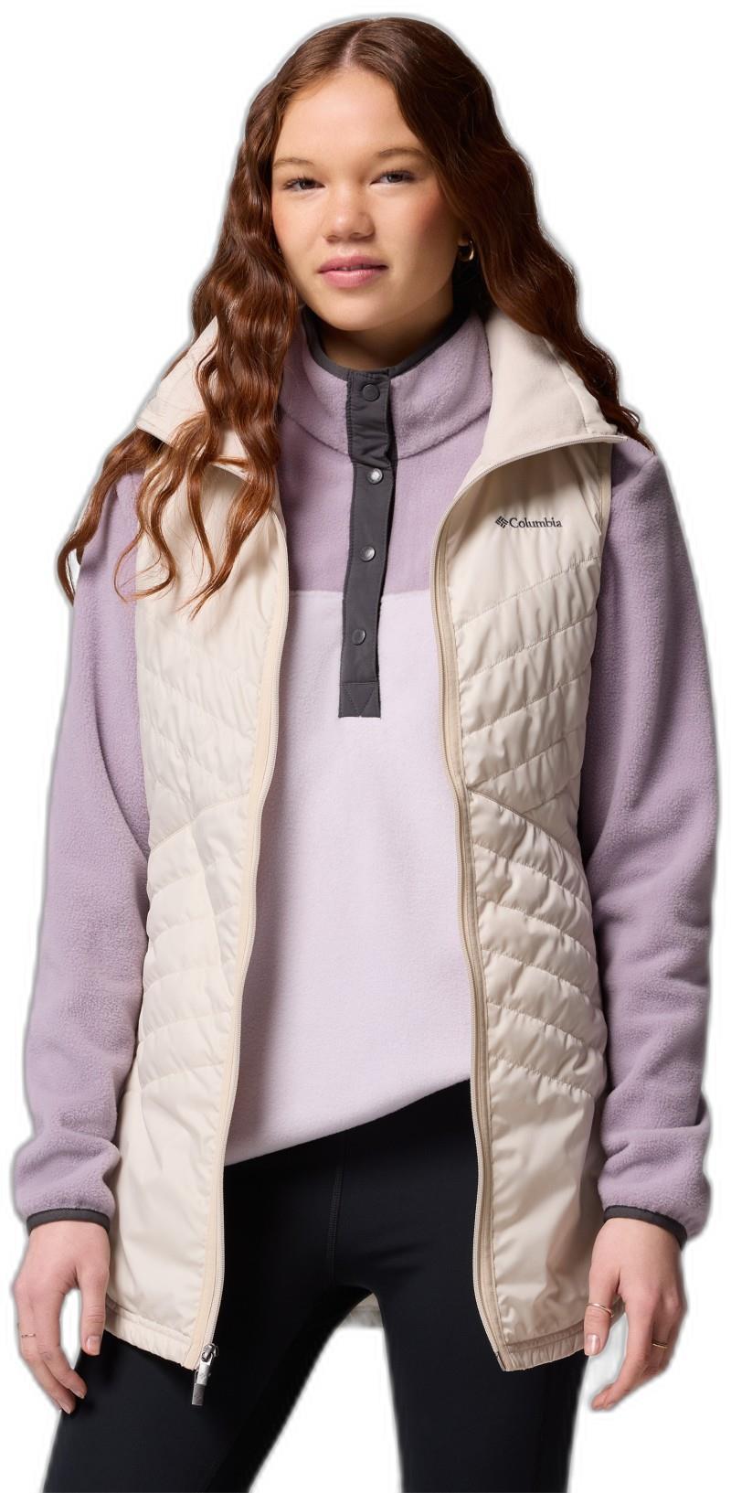 Mix It Around Long Vest II - Womens - dark stone 1