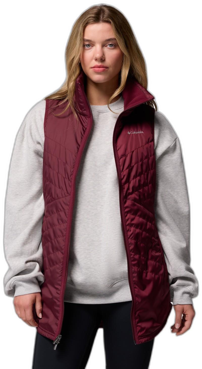 Mix It Around Long Vest II - Womens - rich wine 1
