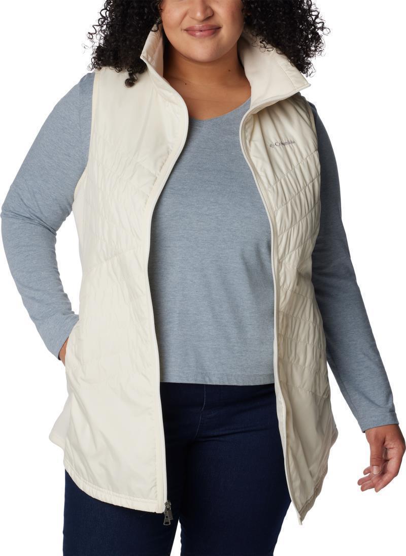 Mix It Around Long Vest - Plus - Womens - Chalk 4