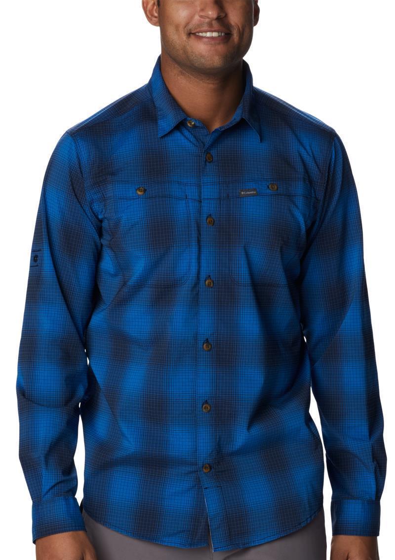 Newton Ridge II Plaid LS - Big - Mens - Bright Indigo Soft Ombre 1