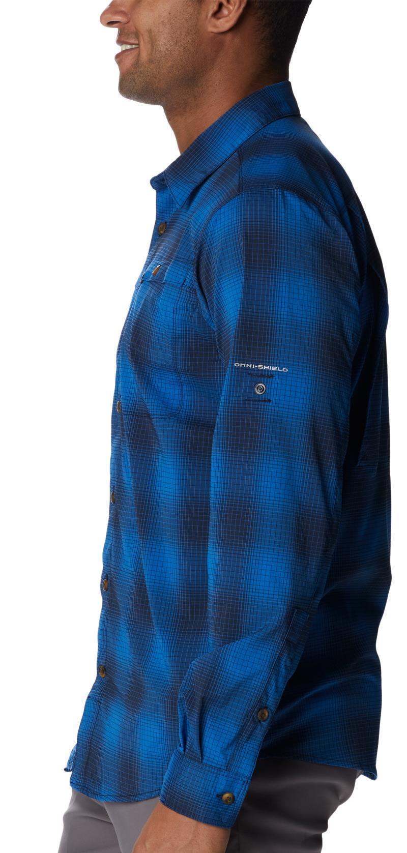 Newton Ridge II Plaid LS - Mens - Bright Indigo Soft Ombre 4