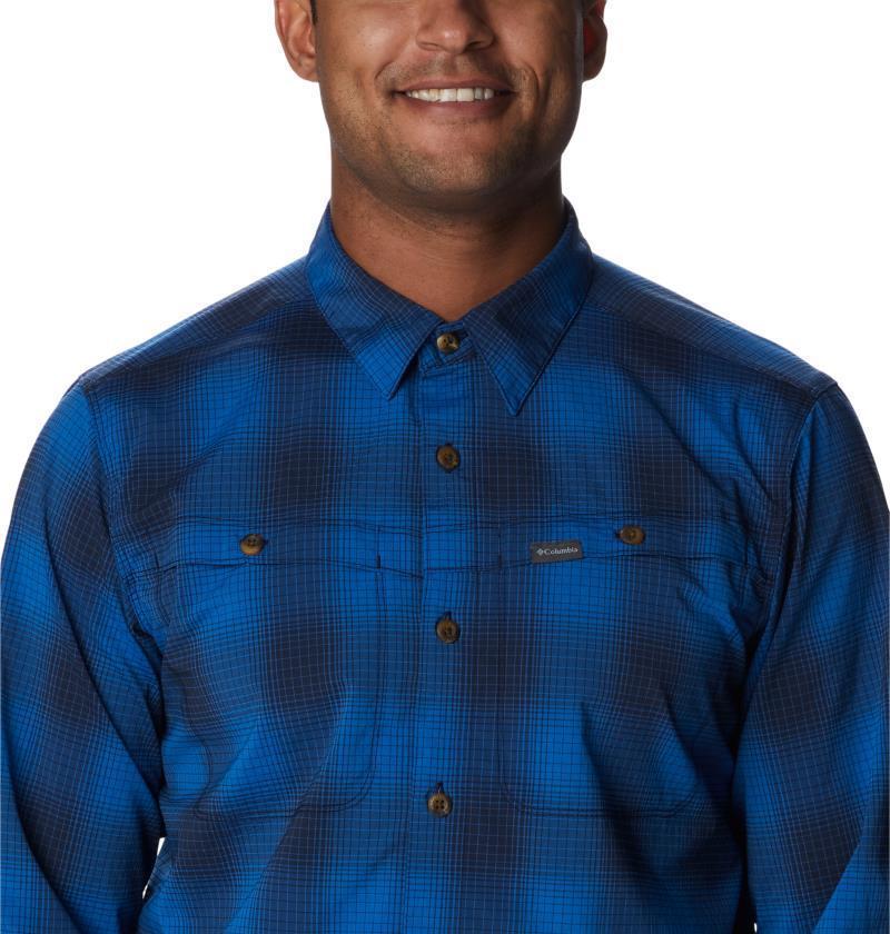 Newton Ridge II Plaid LS - Mens - Bright Indigo Soft Ombre 5