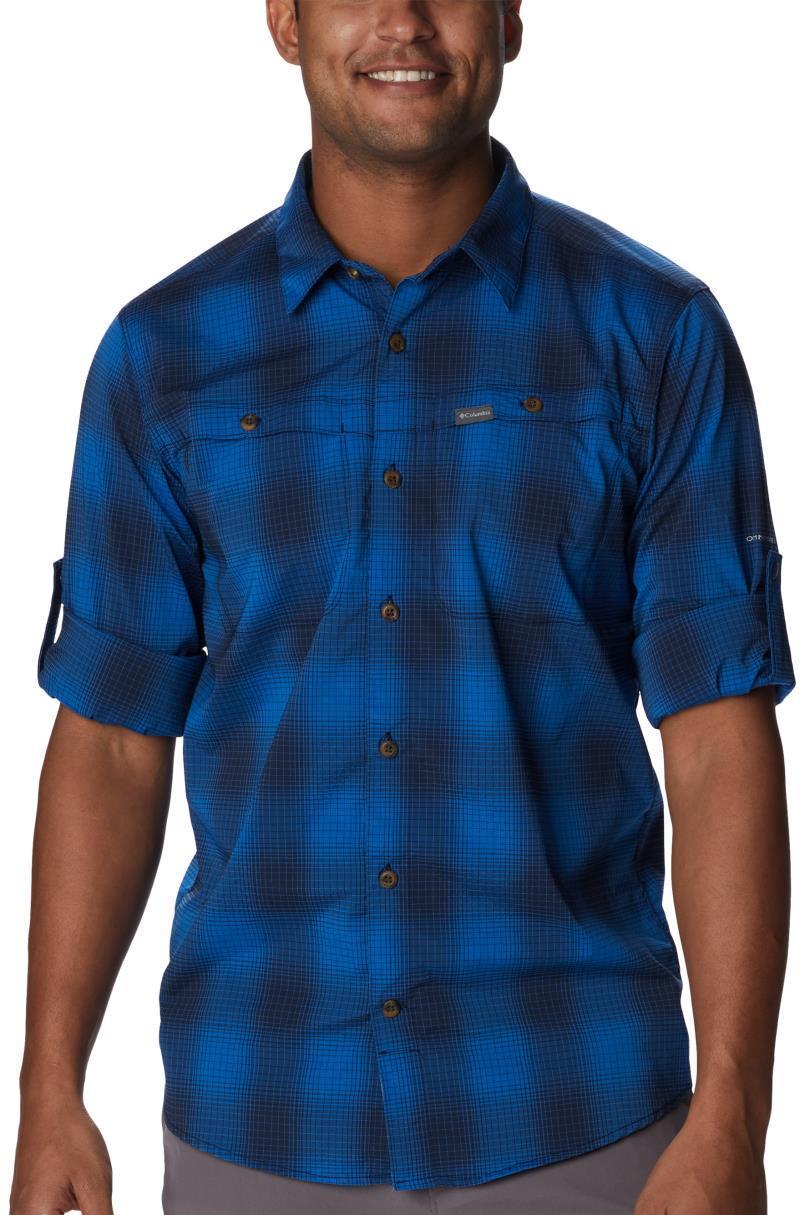 Newton Ridge II Plaid LS - Mens - Bright Indigo Soft Ombre 2