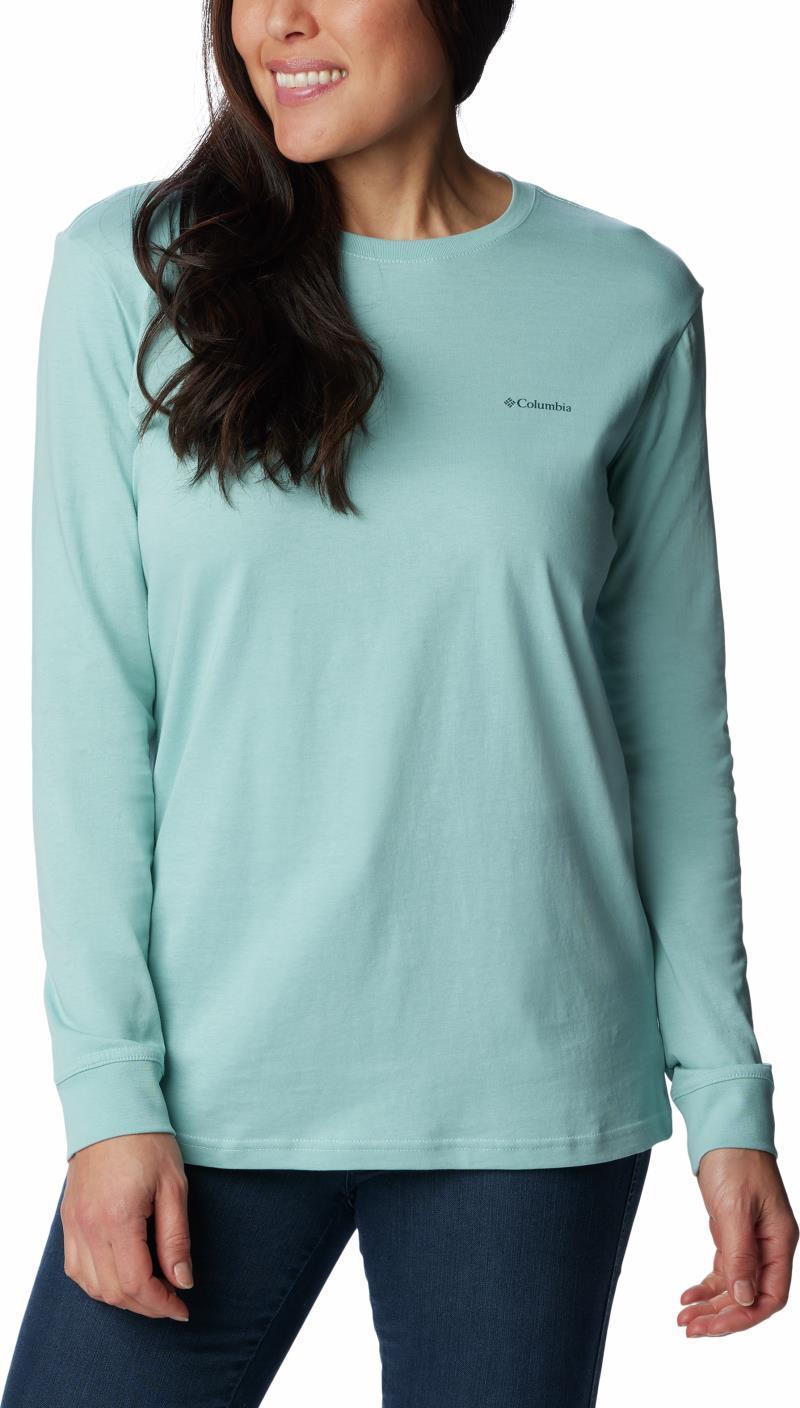 North Cascades Back Graphic LS Tee - Womens - Aqua Haze / Escape to Nature 1
