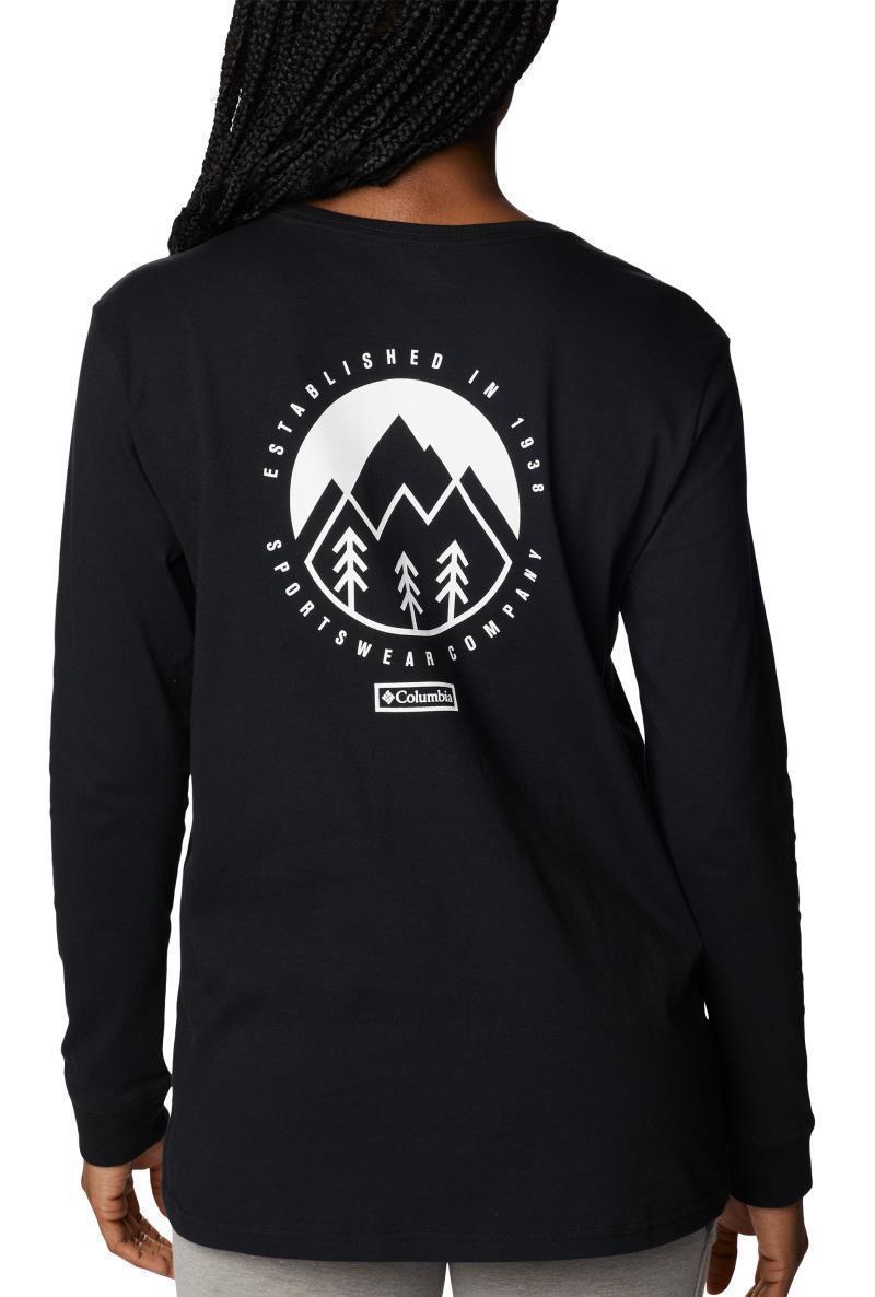North Cascades Back Graphic LS Tee - Womens - Black / Outdoor Park 5