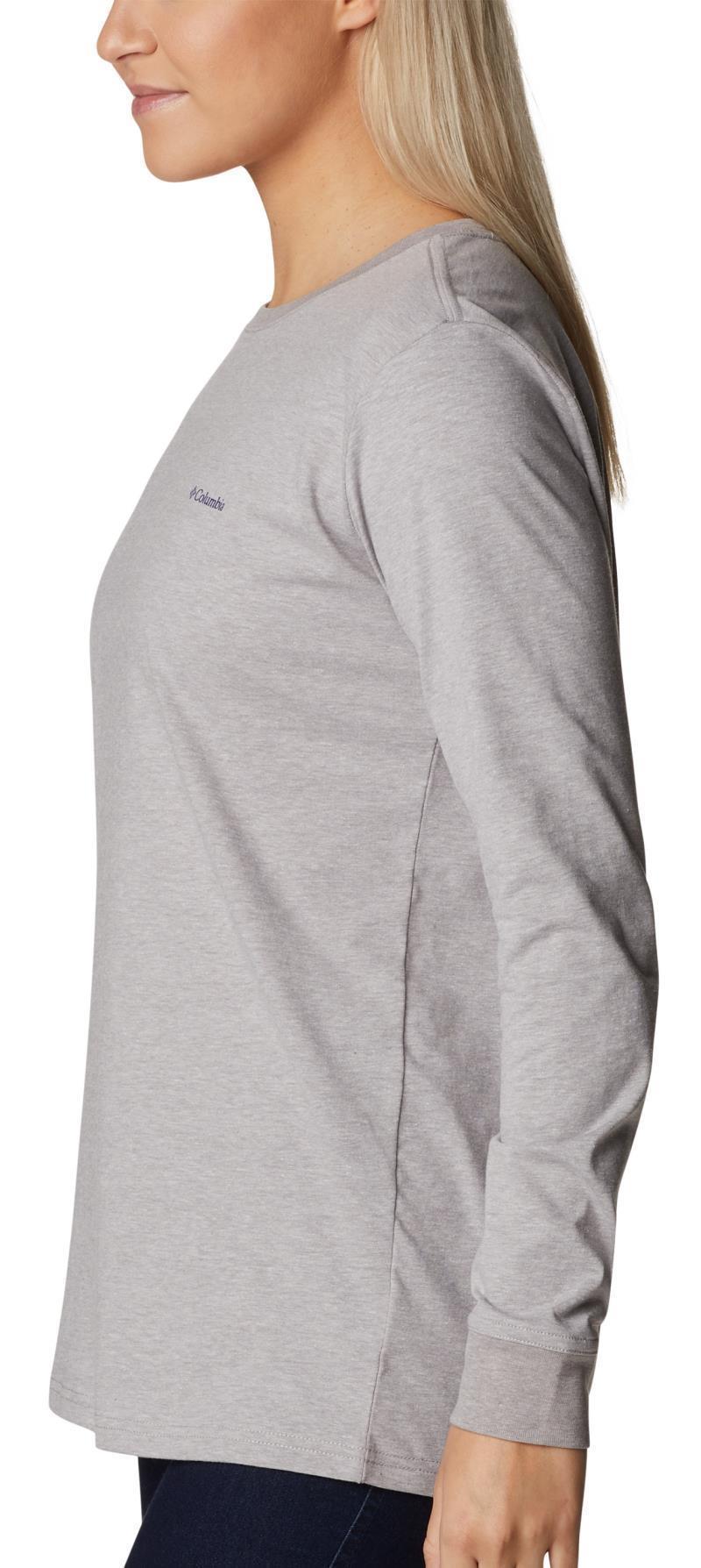 North Cascades Back Graphic LS Tee - Womens - Columbia Grey Heather / Outdoor Park 2
