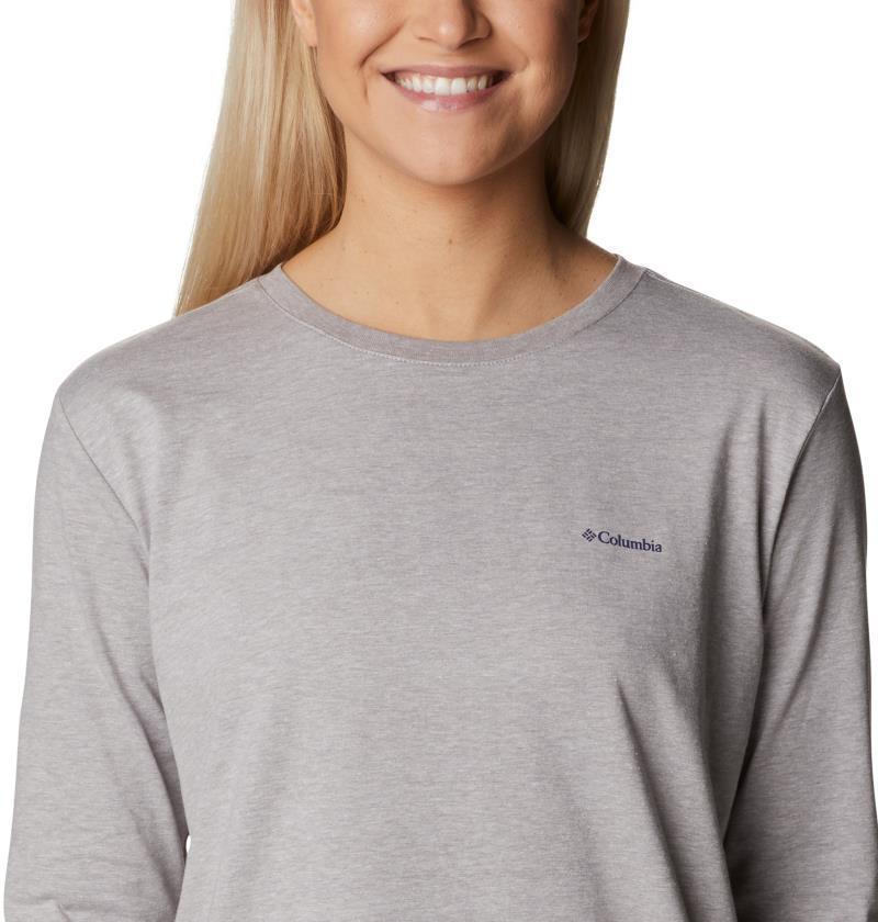 North Cascades Back Graphic LS Tee - Womens - Columbia Grey Heather / Outdoor Park 3