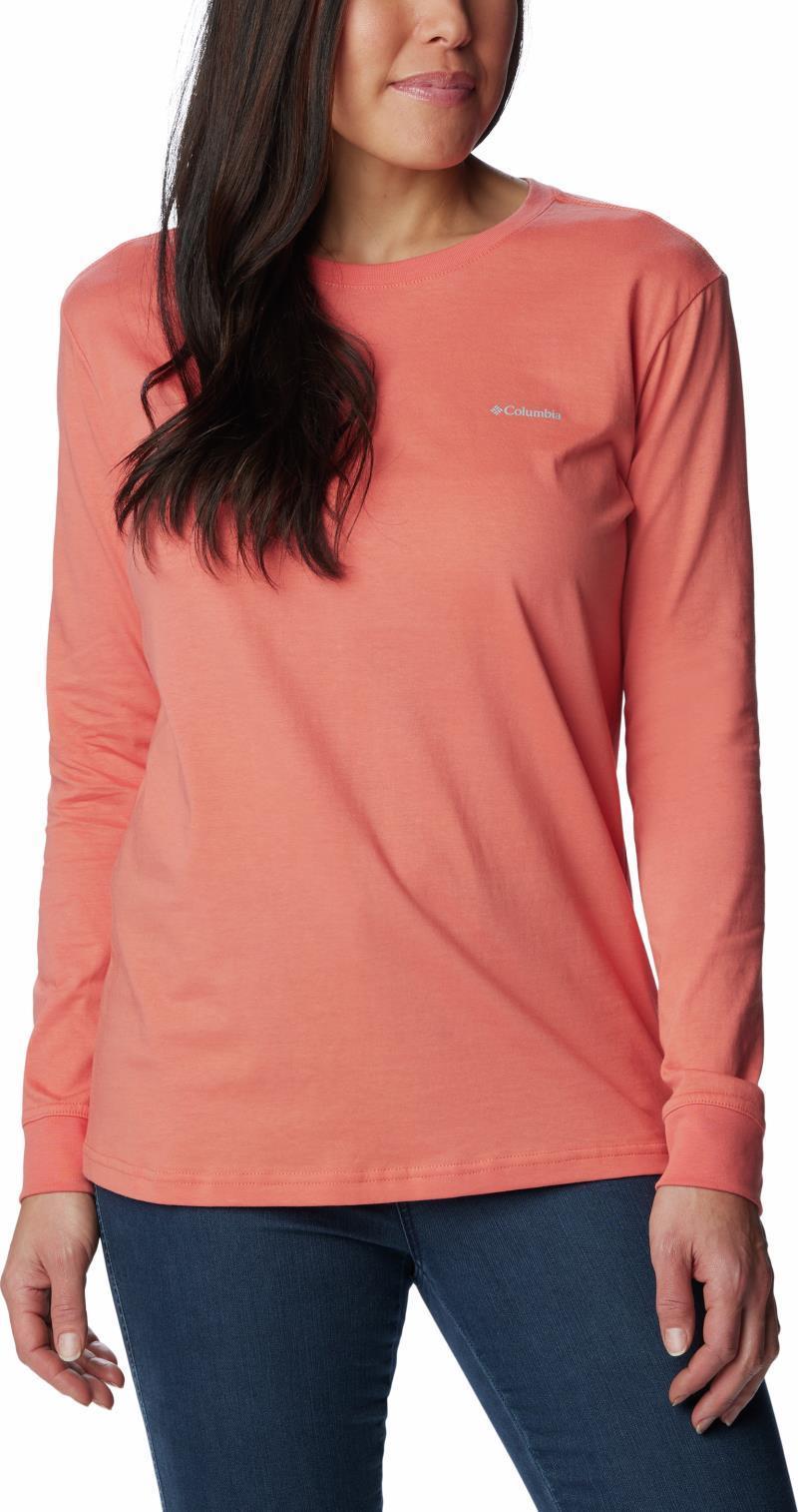 North Cascades Back Graphic LS Tee - Womens - Faded Peach / Escape To Nature 1