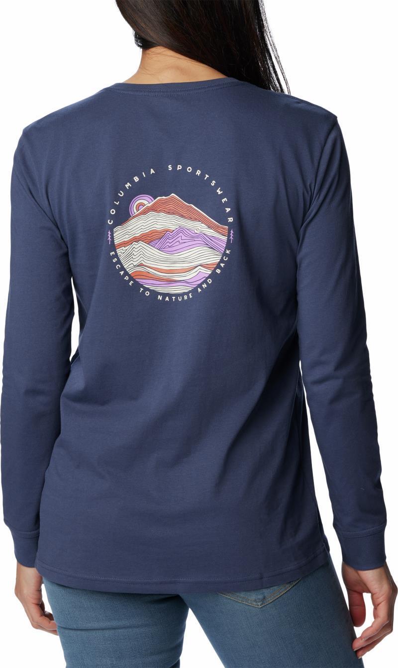 North Cascades Back Graphic LS Tee - Womens - Nocturnal / Escape to Nature 2