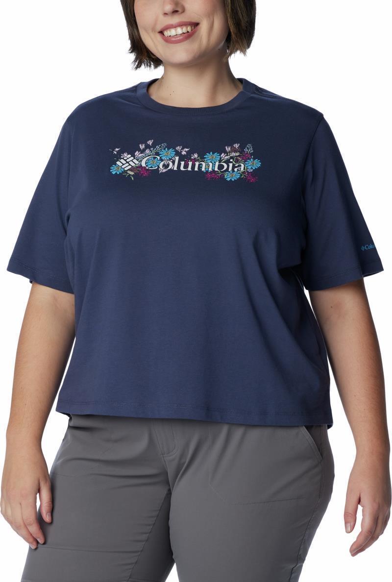 North Cascades Relaxed Tee, Extended - Womens - Nocturnal / Branded Bouquet 1