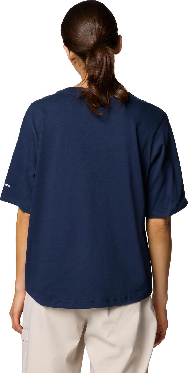 North Cascades Relaxed Tee - Womens - Collegiate Navy / Floral Emblem 2
