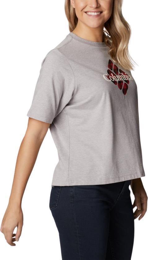 North Cascades Relaxed Tee - Womens - Columbia Grey Heather / Centered Gem Buffalo 3
