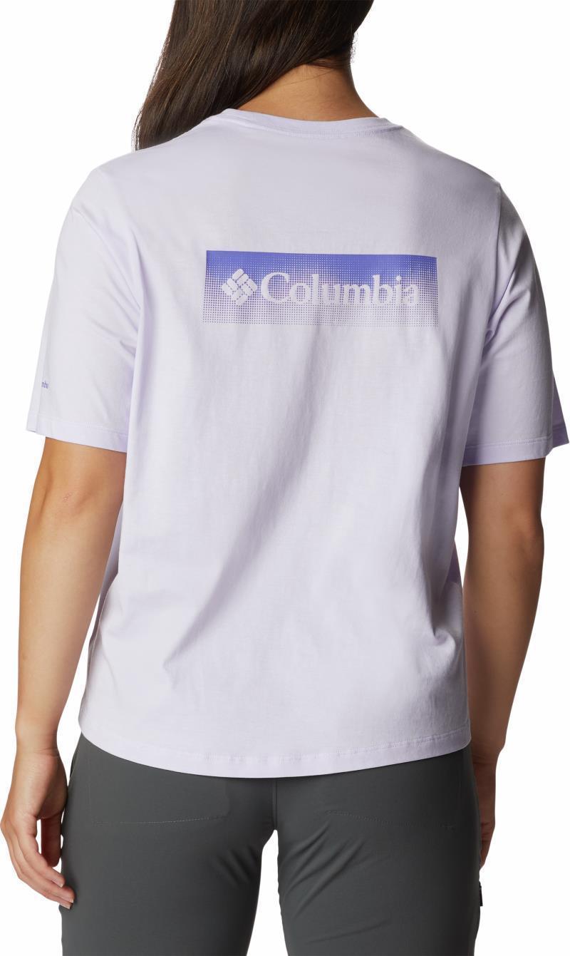 North Cascades Relaxed Tee - Womens - Purple Tint / Framed Halftone Logo GRX 2
