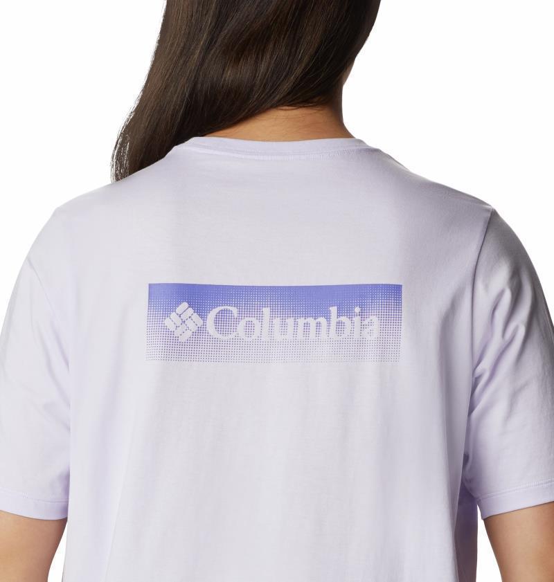 North Cascades Relaxed Tee - Womens - Purple Tint / Framed Halftone Logo GRX 3