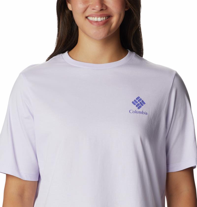 North Cascades Relaxed Tee - Womens - Purple Tint / Framed Halftone Logo GRX 4
