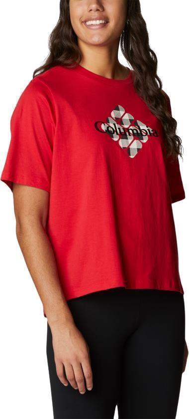 North Cascades Relaxed Tee - Womens - Red Lily / Centered Gem Buffalo Plaid 3