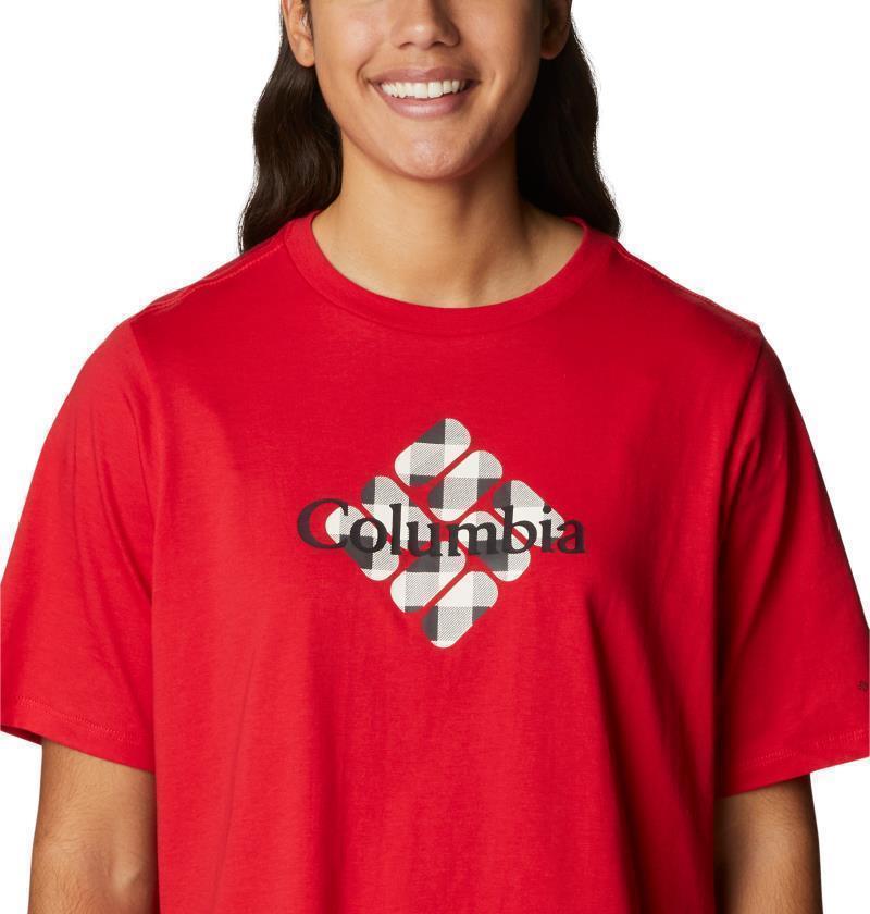 North Cascades Relaxed Tee - Womens - Red Lily / Centered Gem Buffalo Plaid 5