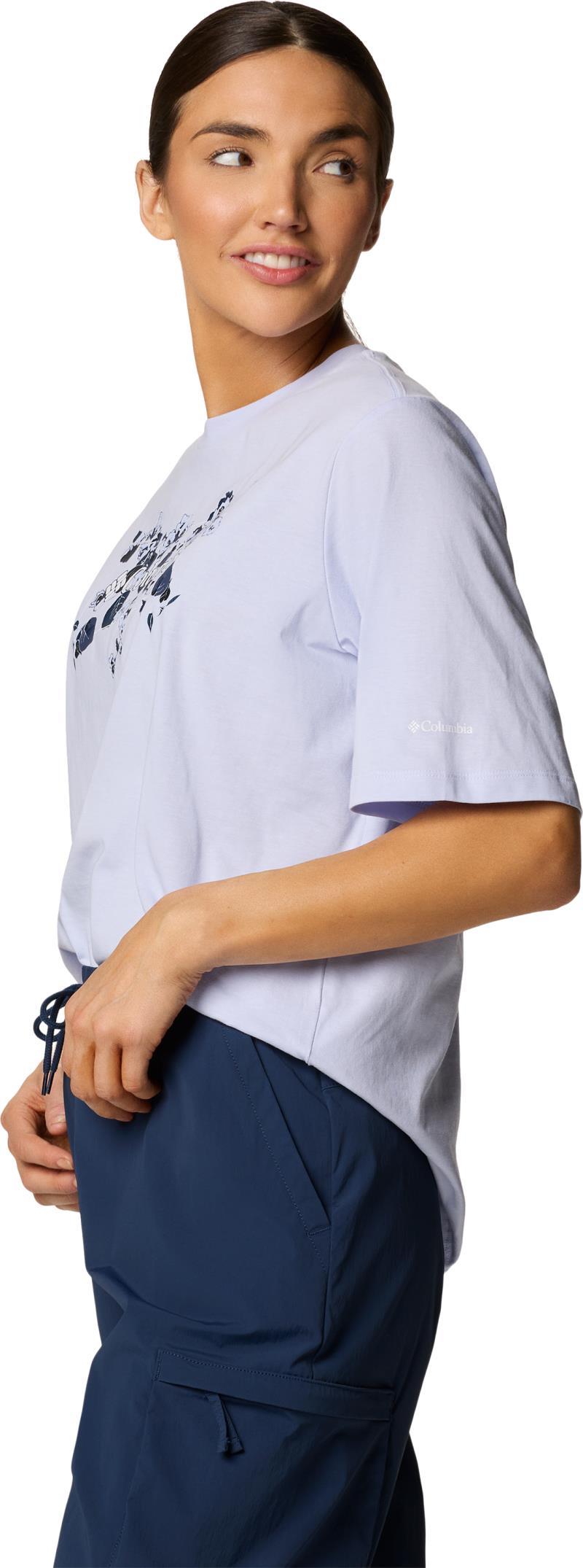 North Cascades Relaxed Tee - Womens - Snowdrift / Floral Emblem 2