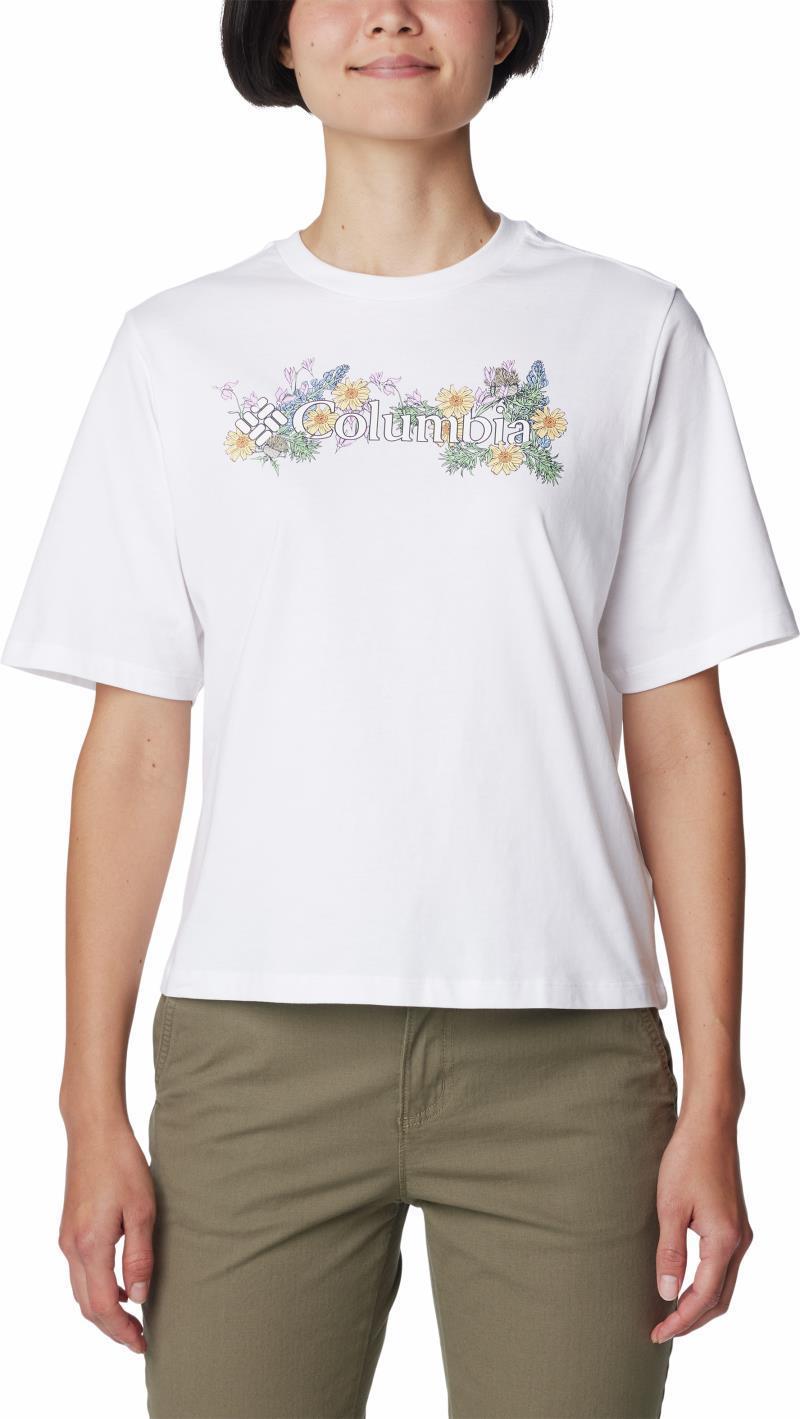 North Cascades Relaxed Tee - Womens - White / Branded Bouquet 1