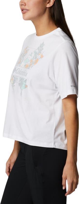 North Cascades Relaxed Tee - Womens - White / Butterfly Haven Rainbow 4