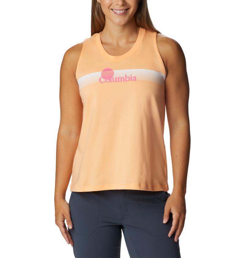 North Cascades Tank - Womens - Peach / Inverted Brand Graphic 1