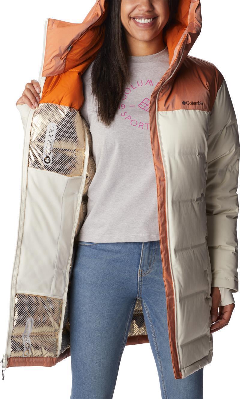 Opal Hill Mid Down Jacket - Womens - Chalk / Warm Copper Sheen 4