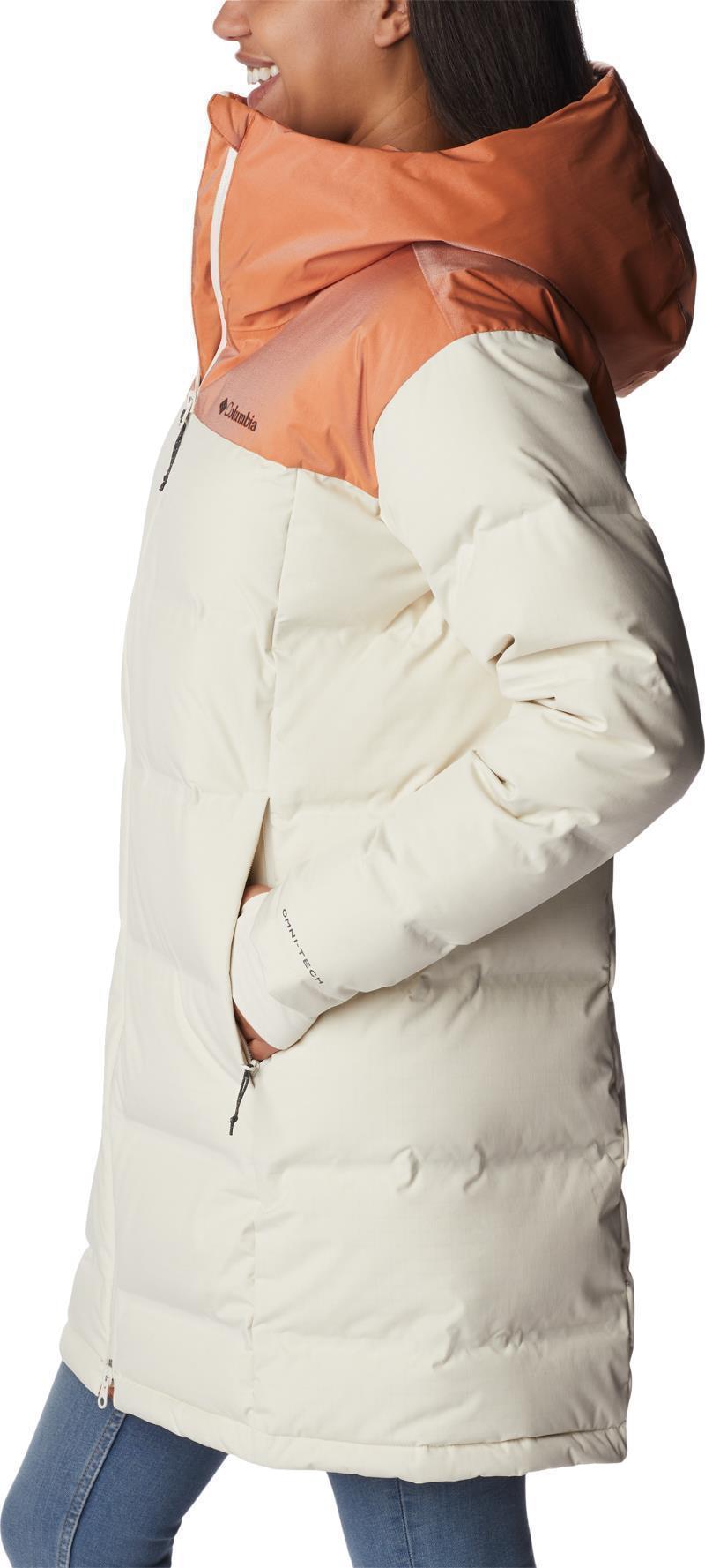 Opal Hill Mid Down Jacket - Womens - Chalk / Warm Copper Sheen 5
