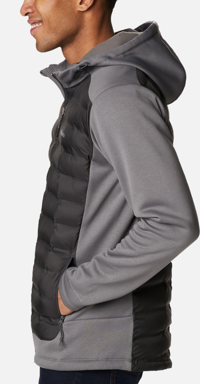 Out-Shield Insulated Full Zip Hoodie - Mens - City Grey / Shark 3
