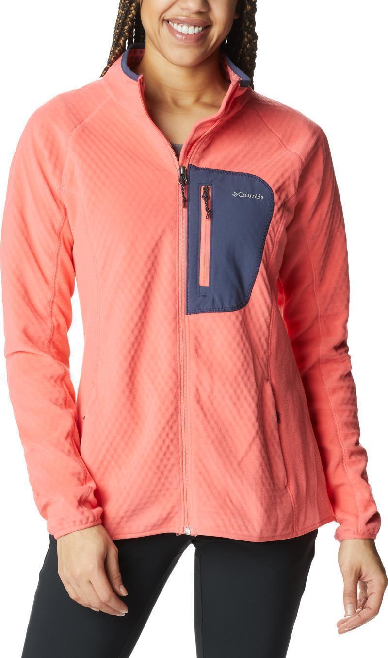 Outdoor Tracks Full Zip - Womens - Blush Pink / Peach Blossom 1