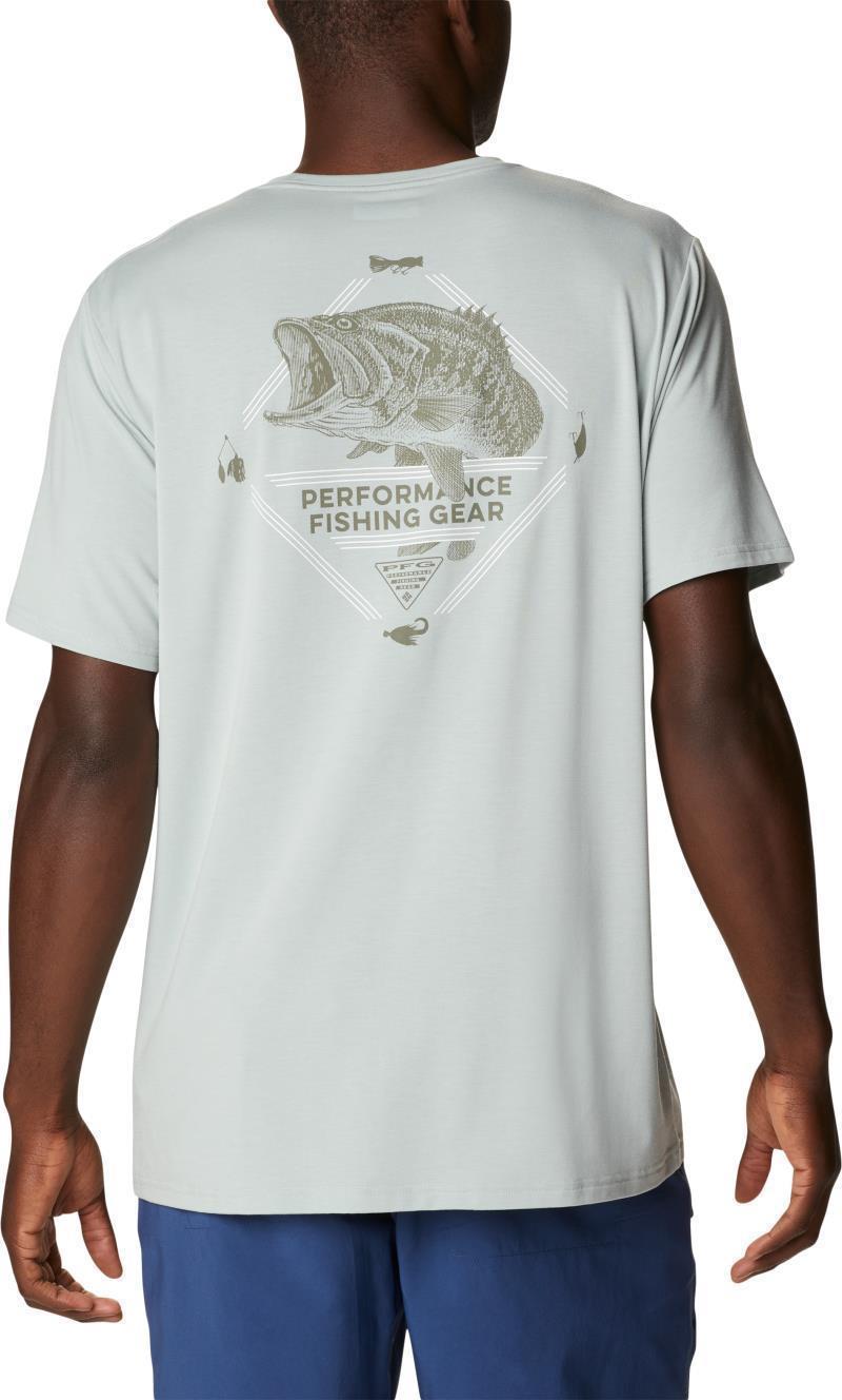 PFG Big Bait SS Tech Tee - Mens - Cool Green / Big Bait Bass Graphic 3